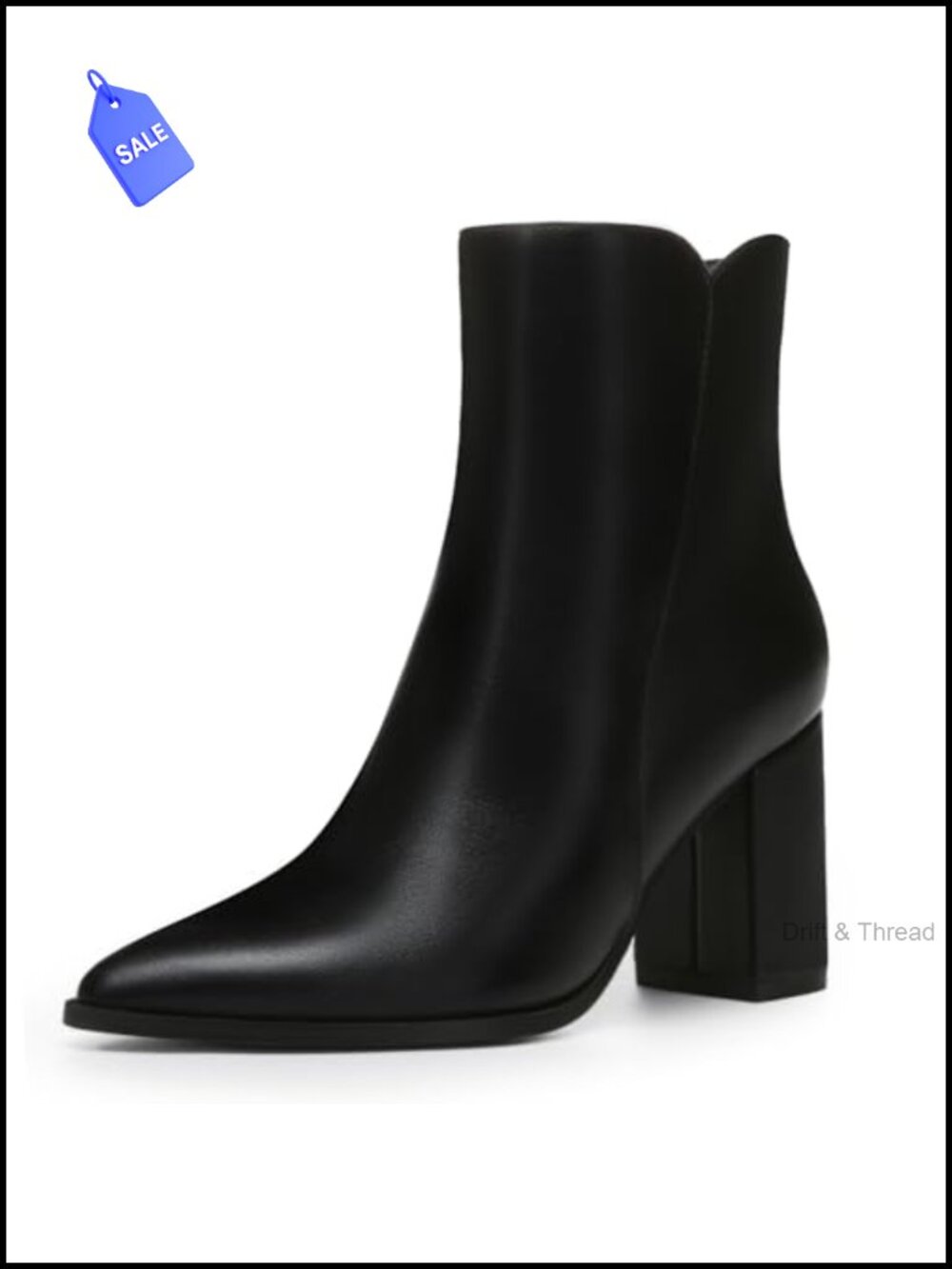 Women's Chunky High Heel Pointed Toe Ankle Booties